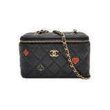 Chanel Coco Casino Vanity Case with Chain Quilted Caviar Small — thumbnail 1