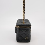 Chanel Coco Casino Vanity Case with Chain Quilted Caviar Small — thumbnail 4
