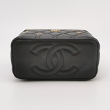 Chanel Coco Casino Vanity Case with Chain Quilted Caviar Small — thumbnail 6