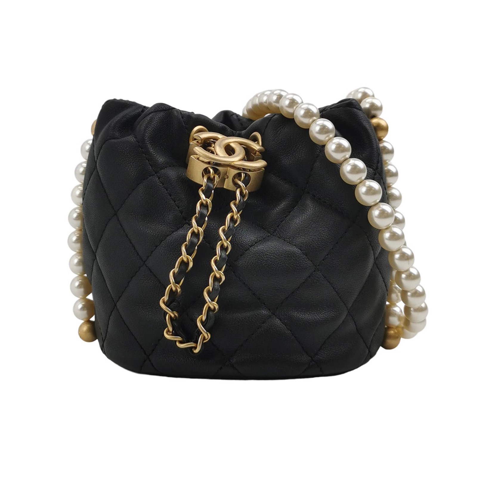 Chanel About Pearls Bucket Bag Quilted Calfskin Mini — photo 1 of 16
