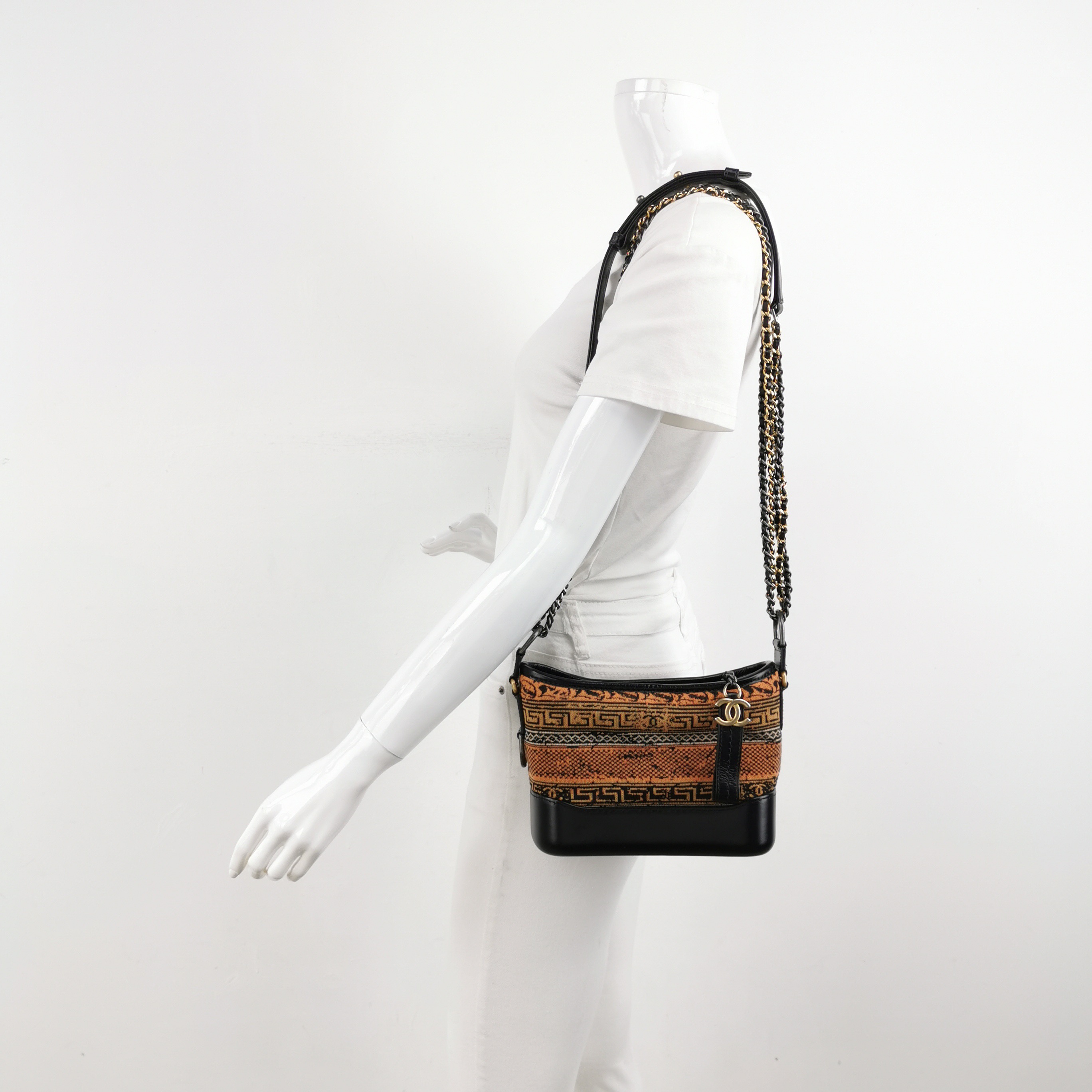 Chanel Gabrielle Hobo Printed Knit Fabric and Leather Small — alternate view