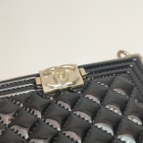 Chanel Boy Chain Box Minaudiere Quilted Patent — thumbnail 12