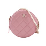 Chanel Round Clutch with Chain Quilted Caviar — thumbnail 1