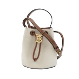 Burberry TB Drawstring Bucket Bag Canvas Mini — thumbnail 1