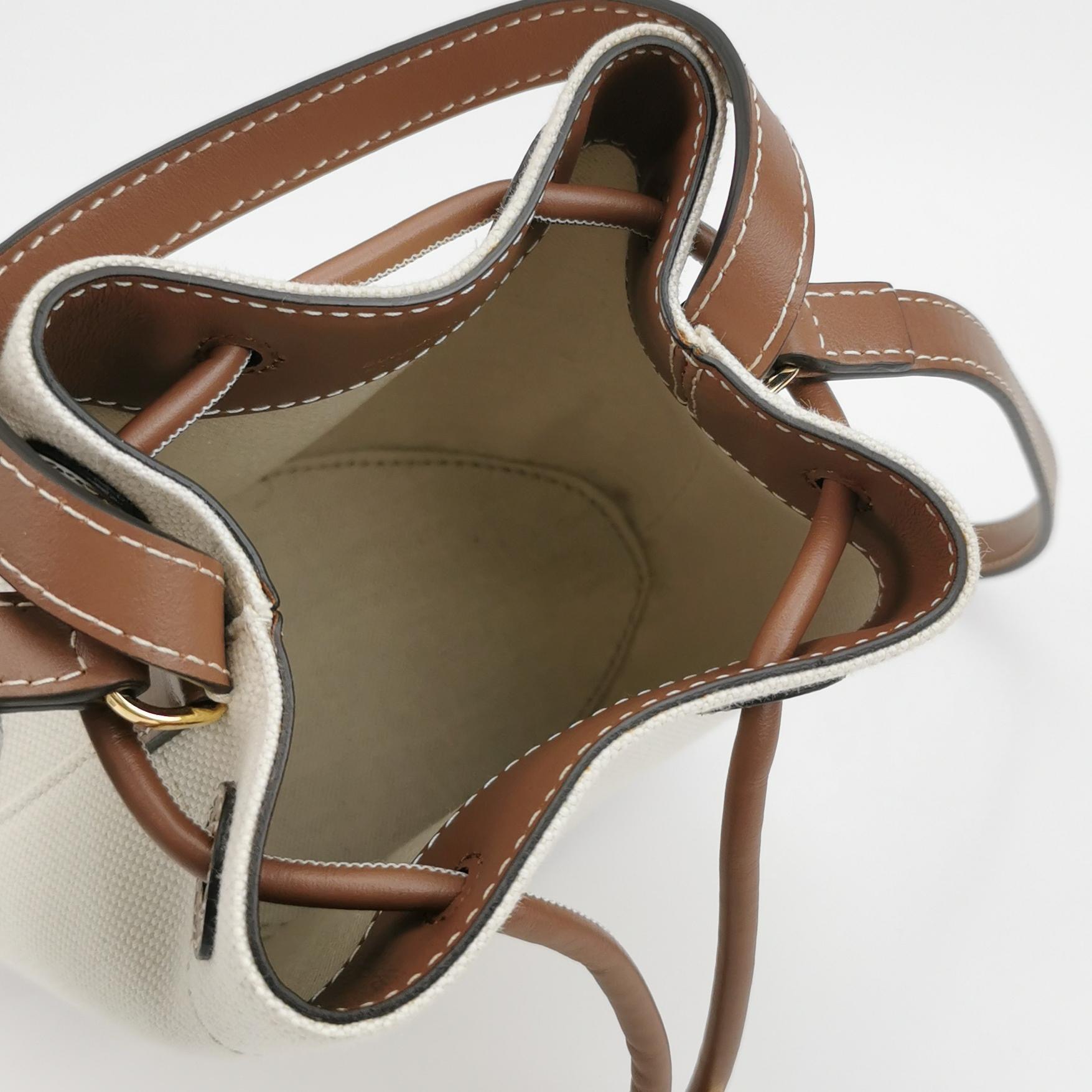 Burberry TB Drawstring Bucket Bag Canvas Mini — photo 7 of 15