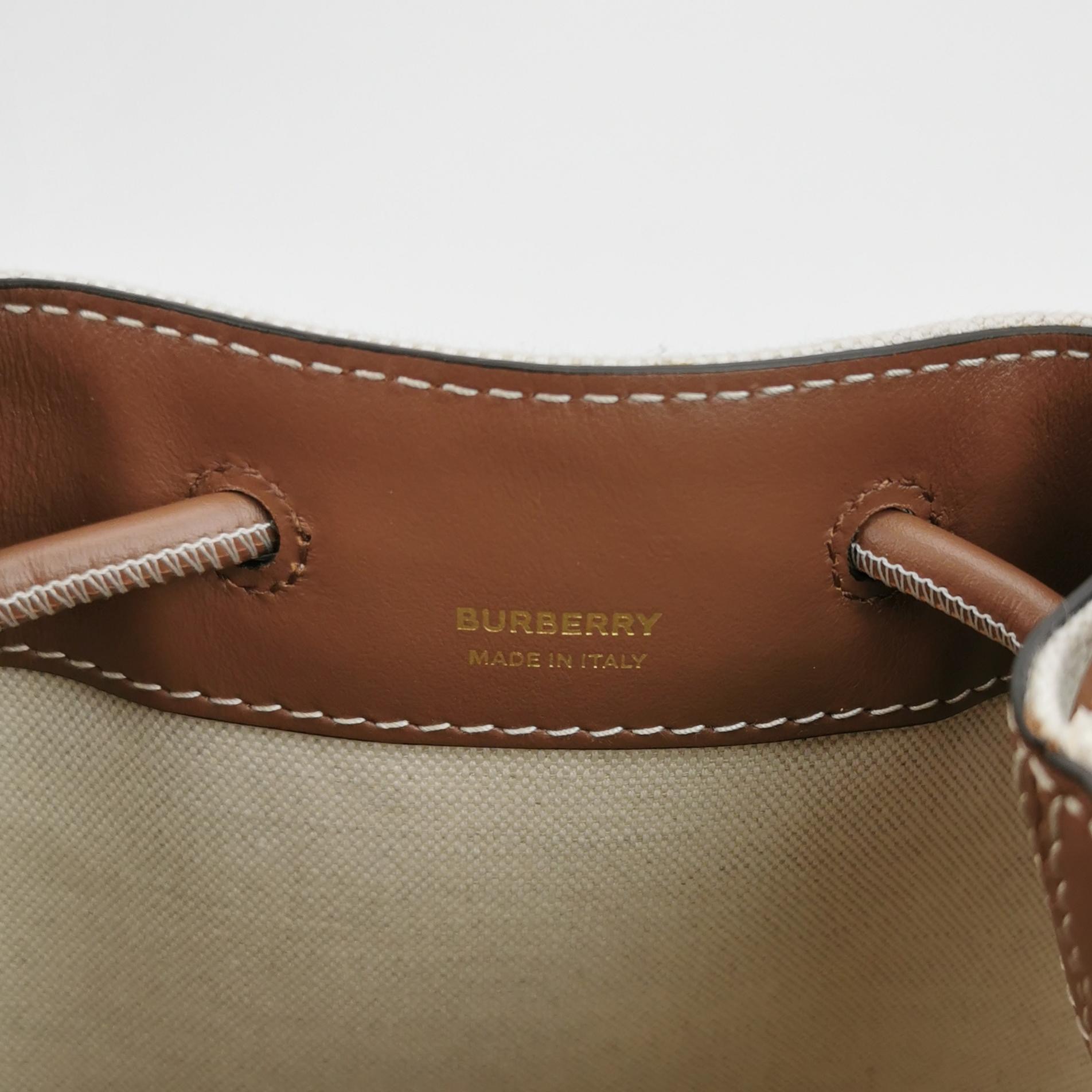 Burberry TB Drawstring Bucket Bag Canvas Mini — photo 8 of 15