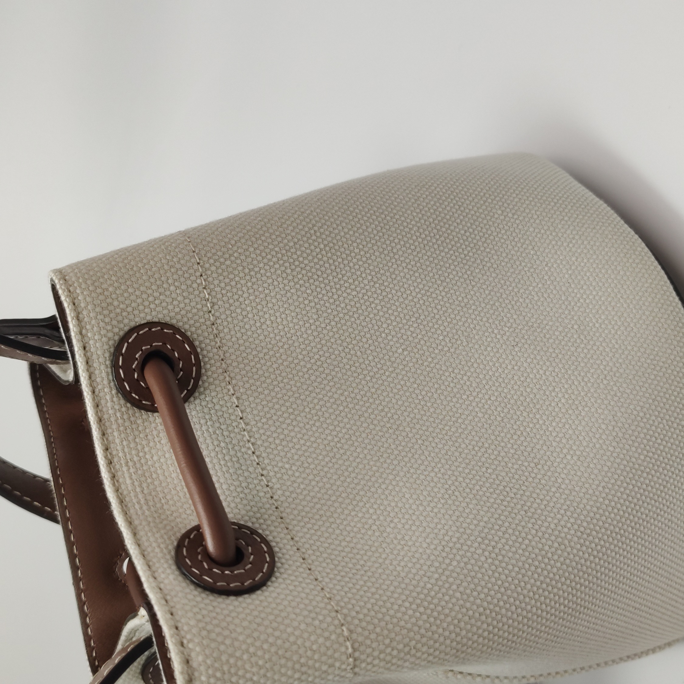 Burberry TB Drawstring Bucket Bag Canvas Mini — photo 10 of 15