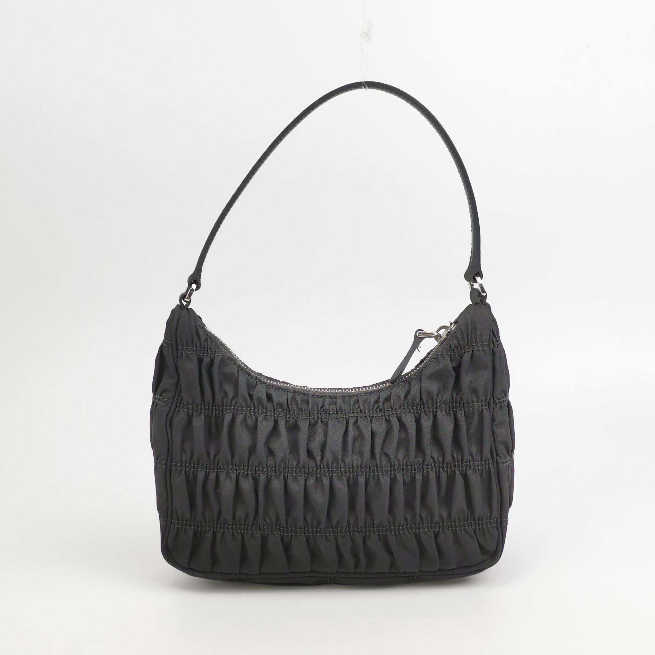 Prada Hobo Tessuto Gaufre with Saffiano Mini — photo 3 of 11