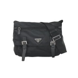 Prada Double Buckle Flap Messenger Bag Cowhide leather And Re-Nylon — thumbnail 1