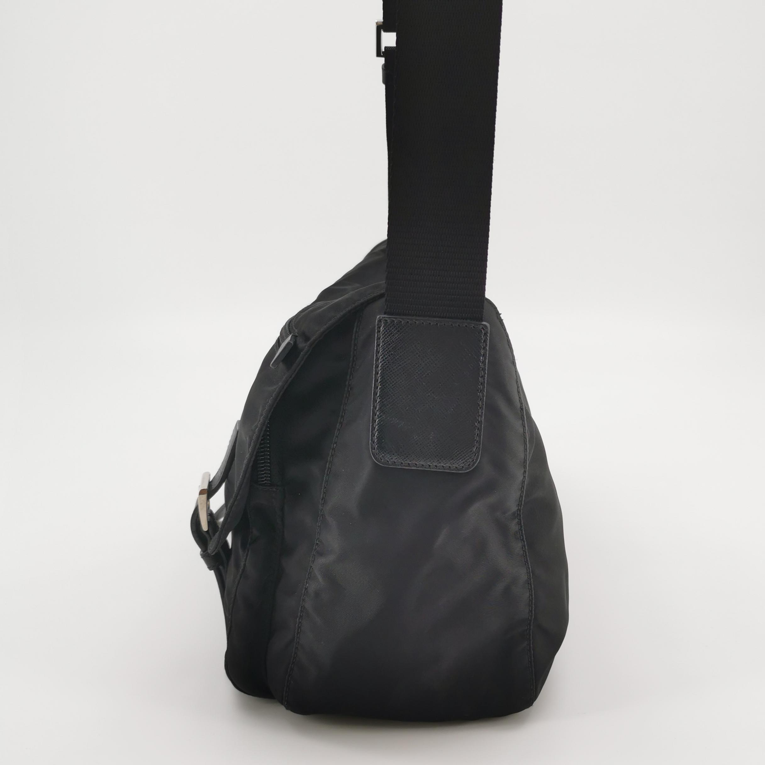 Prada Double Buckle Flap Messenger Bag Cowhide leather And Re-Nylon — photo 4 of 21