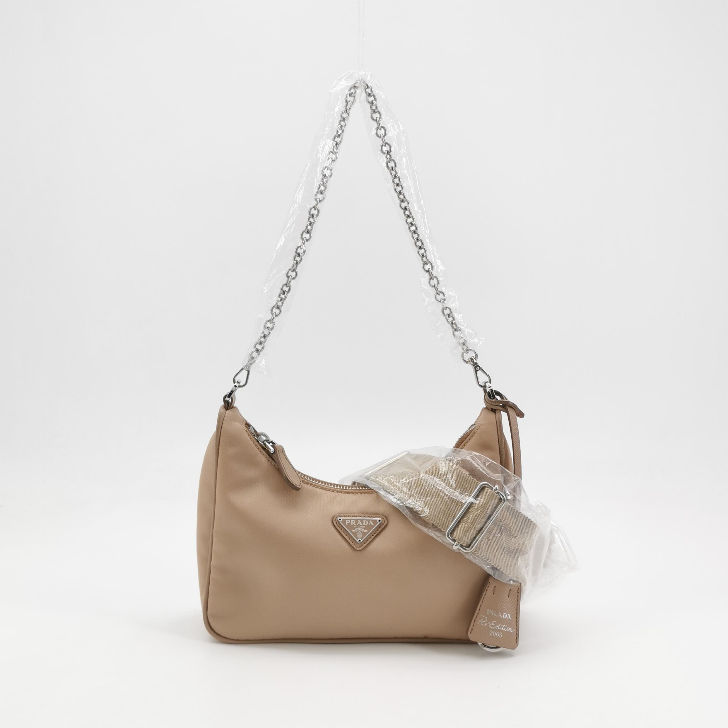 PRADA Re-Edition 2005 Hobo Tessuto with Saffiano Leather Mini — photo 7 of 22
