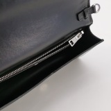 Prada Triangle Logo Chain Flap Bag Brushed Leather Small — thumbnail 8