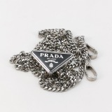 Prada Triangle Logo Chain Flap Bag Brushed Leather Small — thumbnail 7