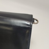 Prada Triangle Logo Chain Flap Bag Brushed Leather Small — thumbnail 11