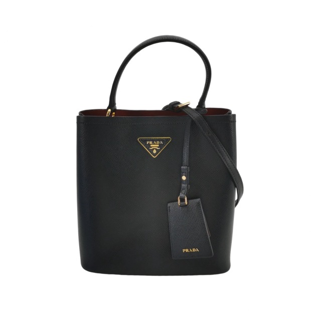 Prada Panier Bucket Bag Saffiano Leather Medium — pre-owned, Vierlot