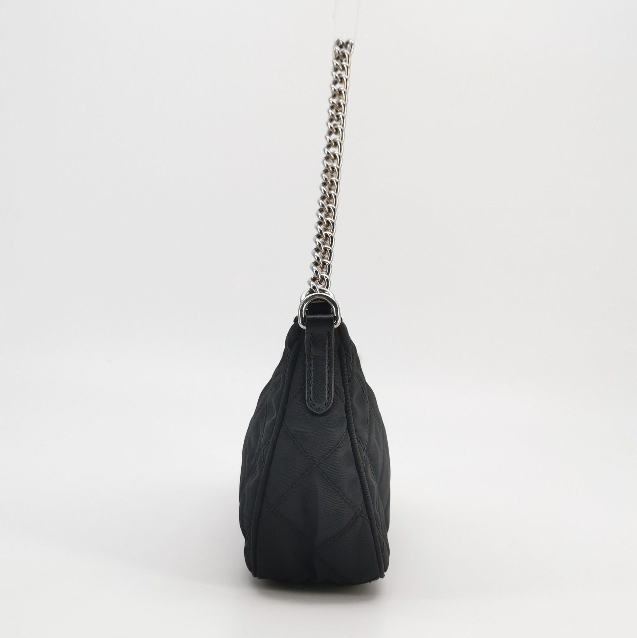 Prada Chain Zip Shoulder Bag Quilted Tessuto Small — photo 5 of 20