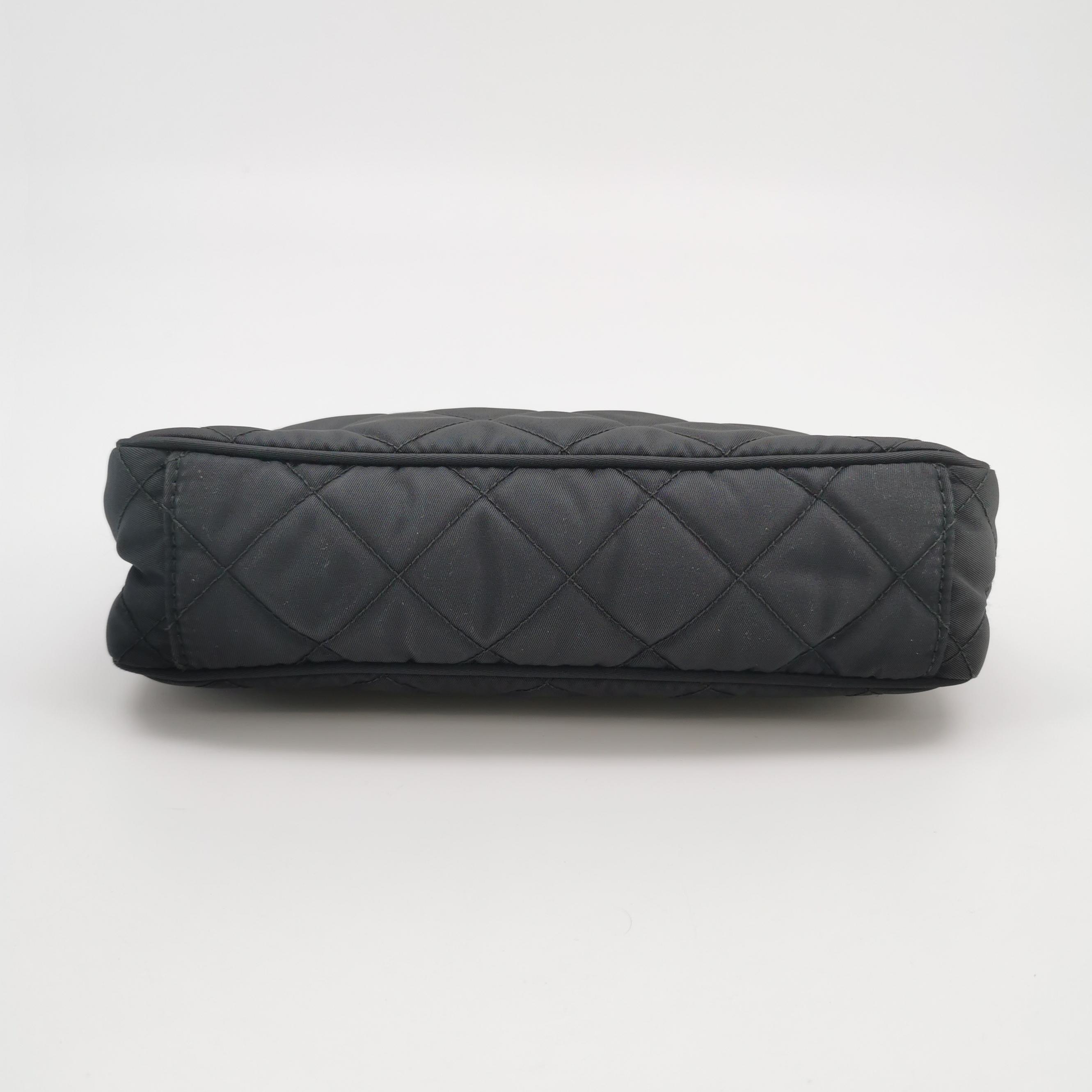 Prada Chain Zip Shoulder Bag Quilted Tessuto Small — photo 6 of 20