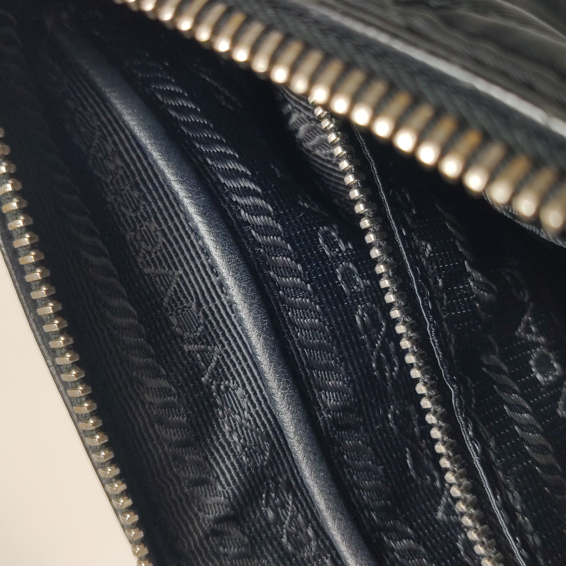 Prada Chain Zip Shoulder Bag Quilted Tessuto Small — photo 9 of 20