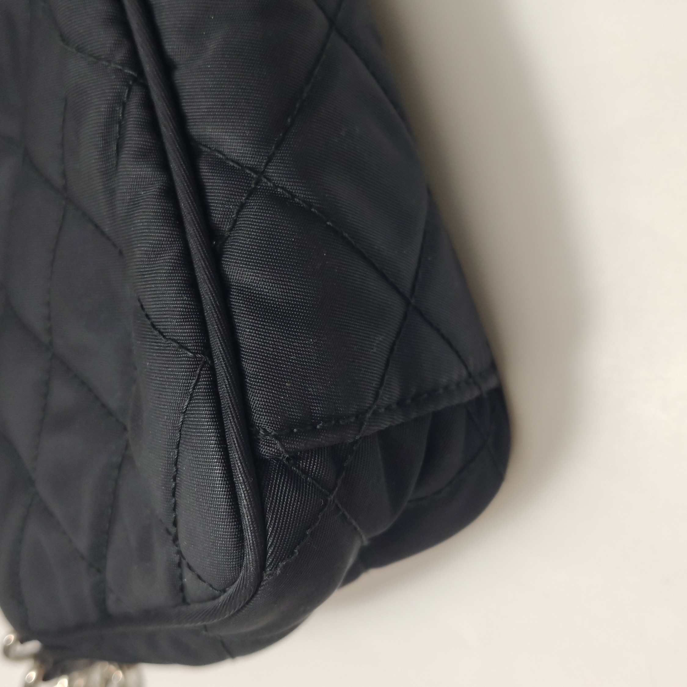 Prada Chain Zip Shoulder Bag Quilted Tessuto Small — photo 13 of 20