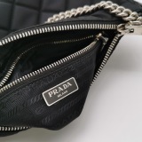 Prada Chain Zip Shoulder Bag Quilted Tessuto Small — thumbnail 8
