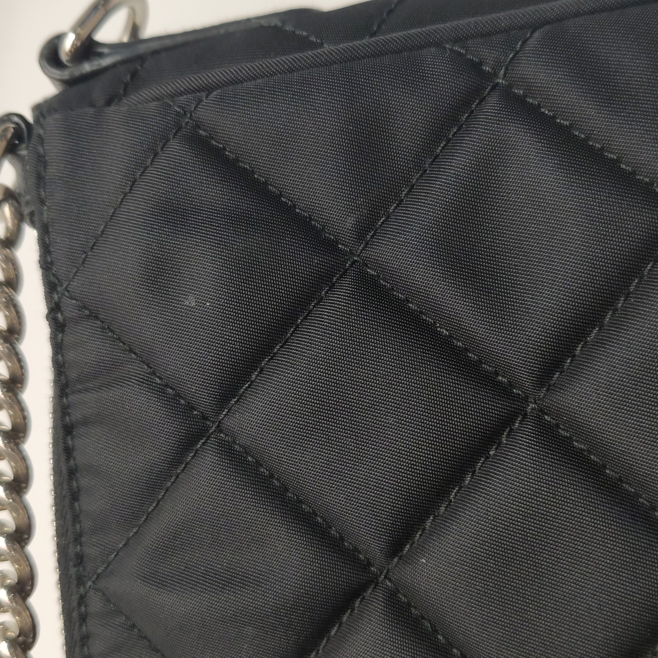 Prada Chain Zip Shoulder Bag Quilted Tessuto Small — photo 13 of 15