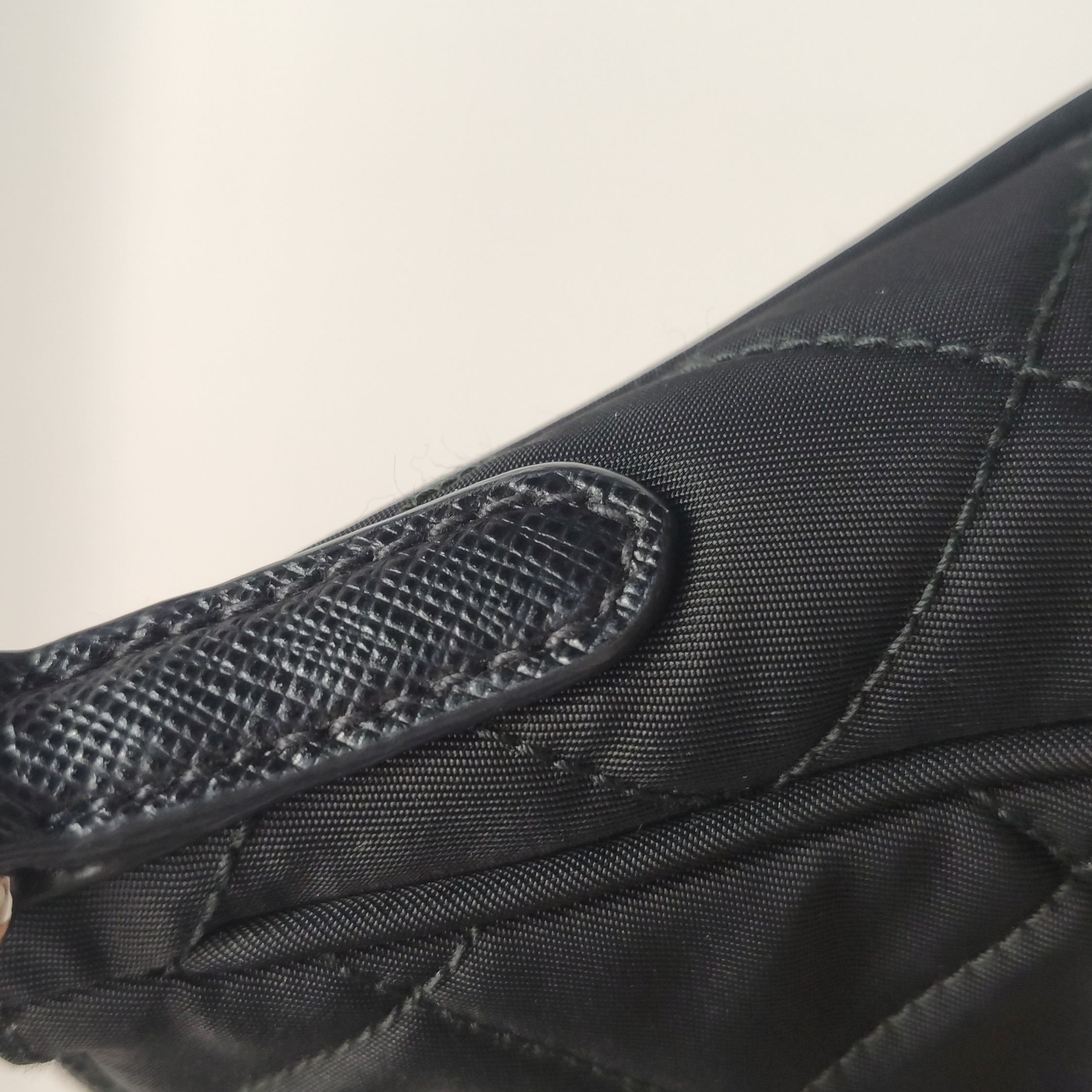 Prada Chain Zip Shoulder Bag Quilted Tessuto Small — photo 10 of 15