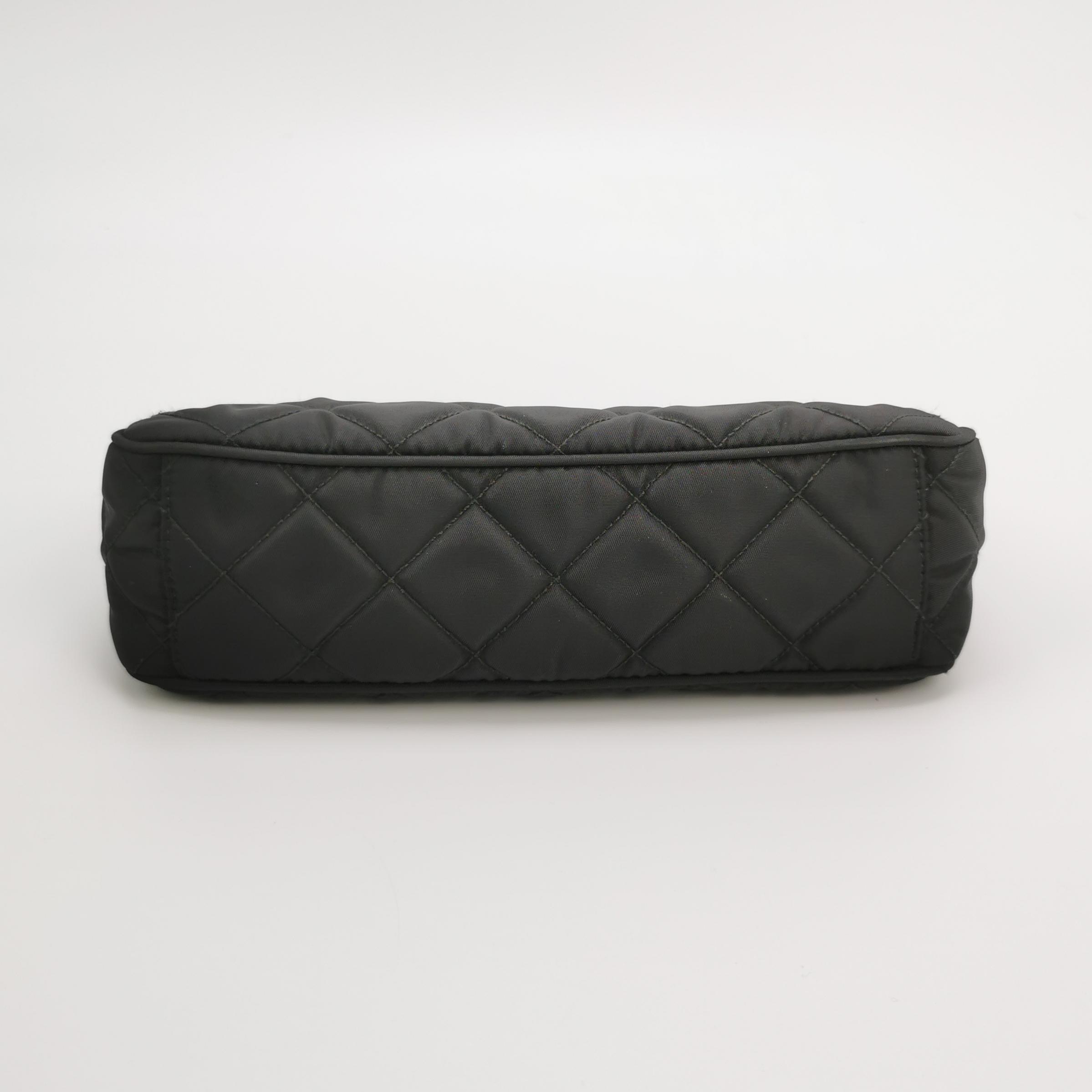 Prada Chain Zip Shoulder Bag Quilted Tessuto Small — photo 6 of 19