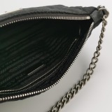 Prada Chain Zip Shoulder Bag Quilted Tessuto Small — thumbnail 7