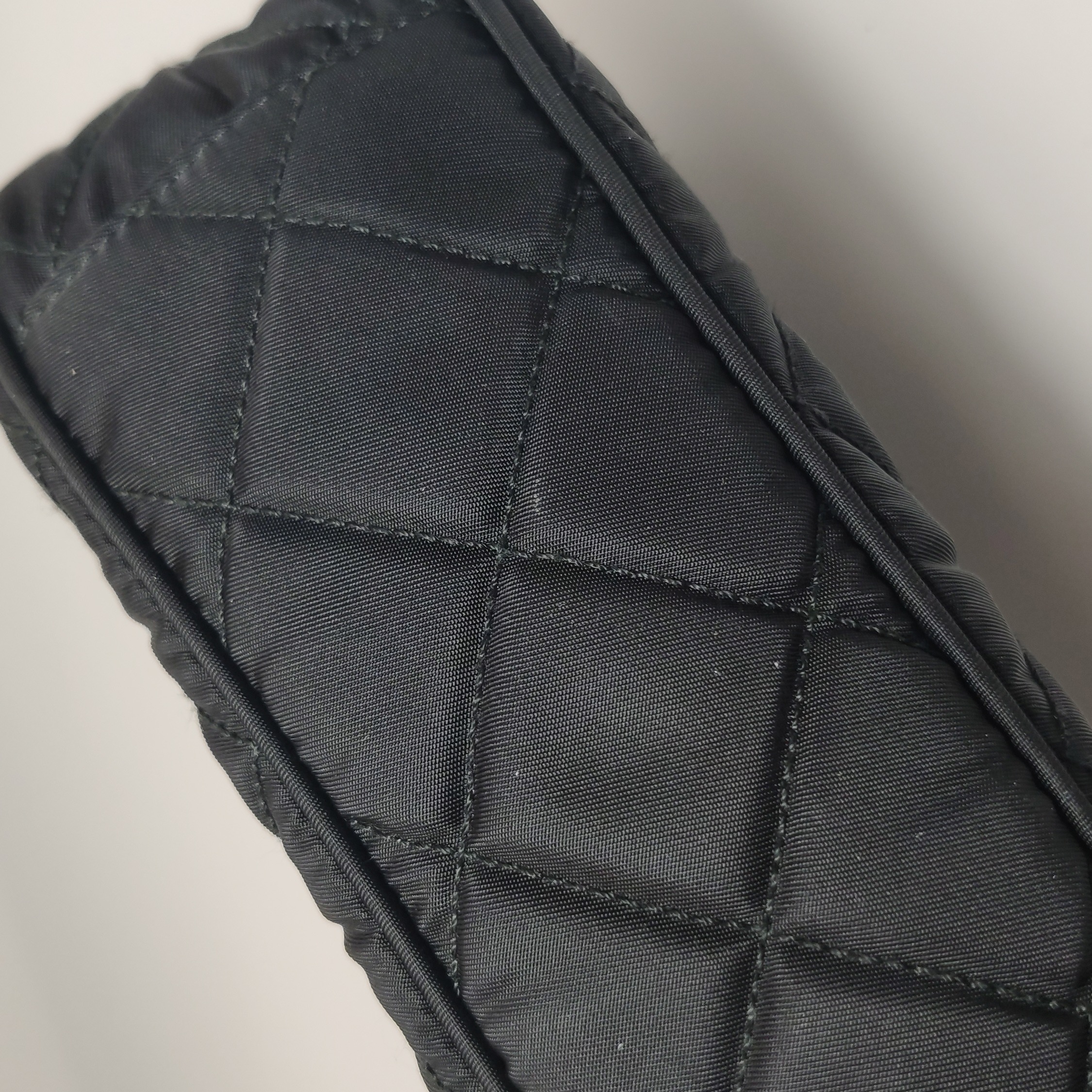 Prada Chain Zip Shoulder Bag Quilted Tessuto Small — photo 15 of 19
