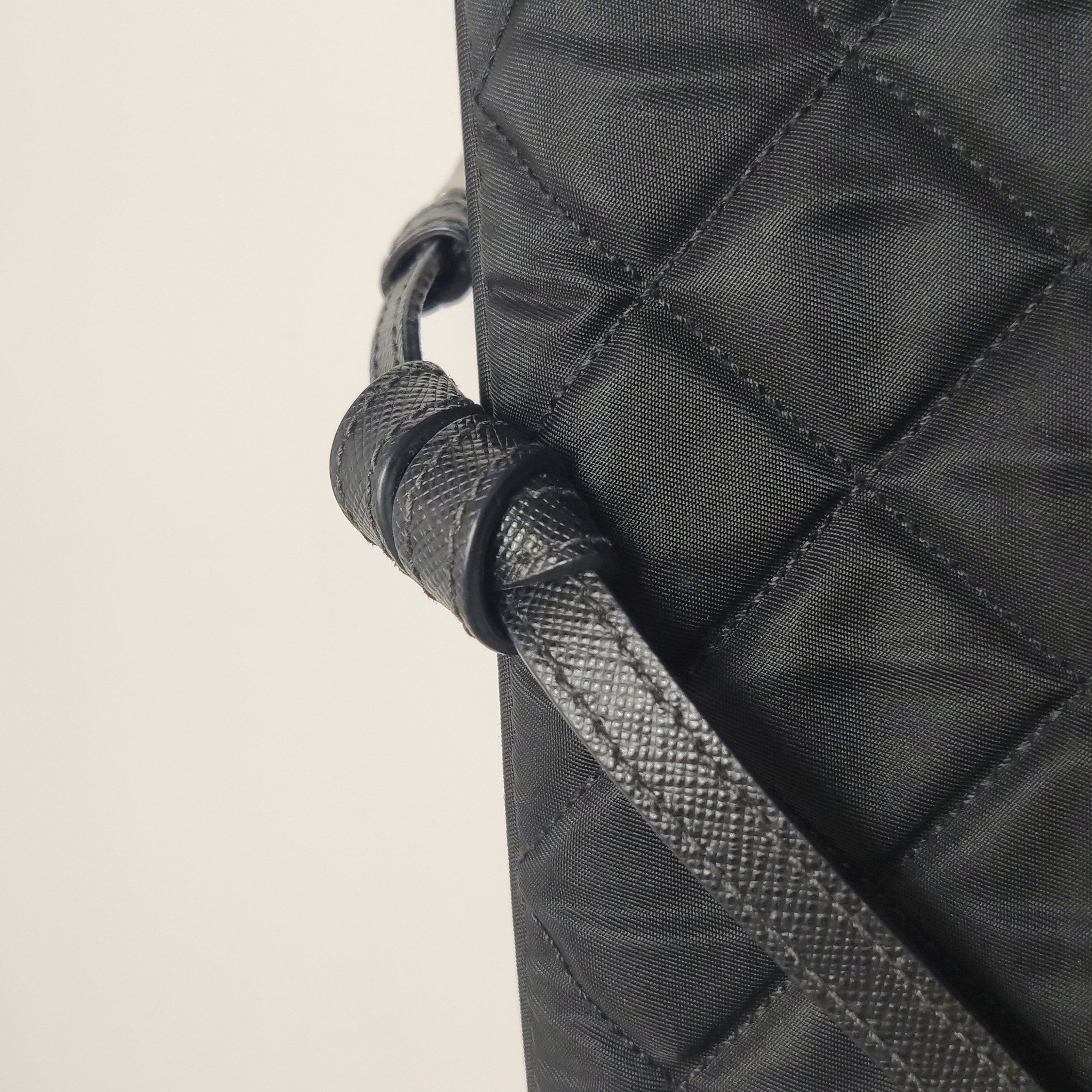 Prada Chain Zip Shoulder Bag Quilted Tessuto Small — photo 14 of 19