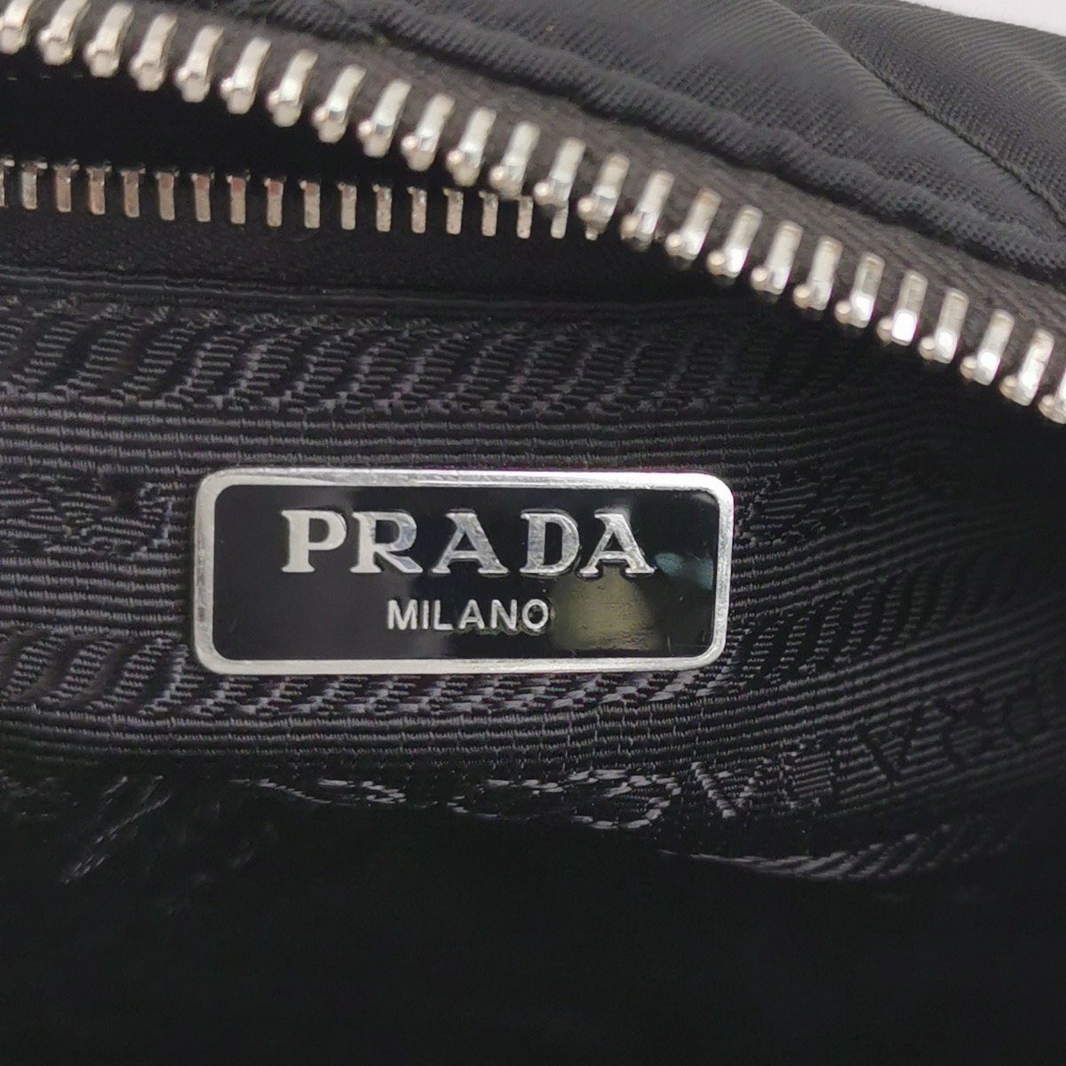 Prada Chain Zip Shoulder Bag Quilted Tessuto Small — photo 8 of 20
