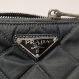 Prada Chain Zip Shoulder Bag Quilted Tessuto Small — thumbnail 13