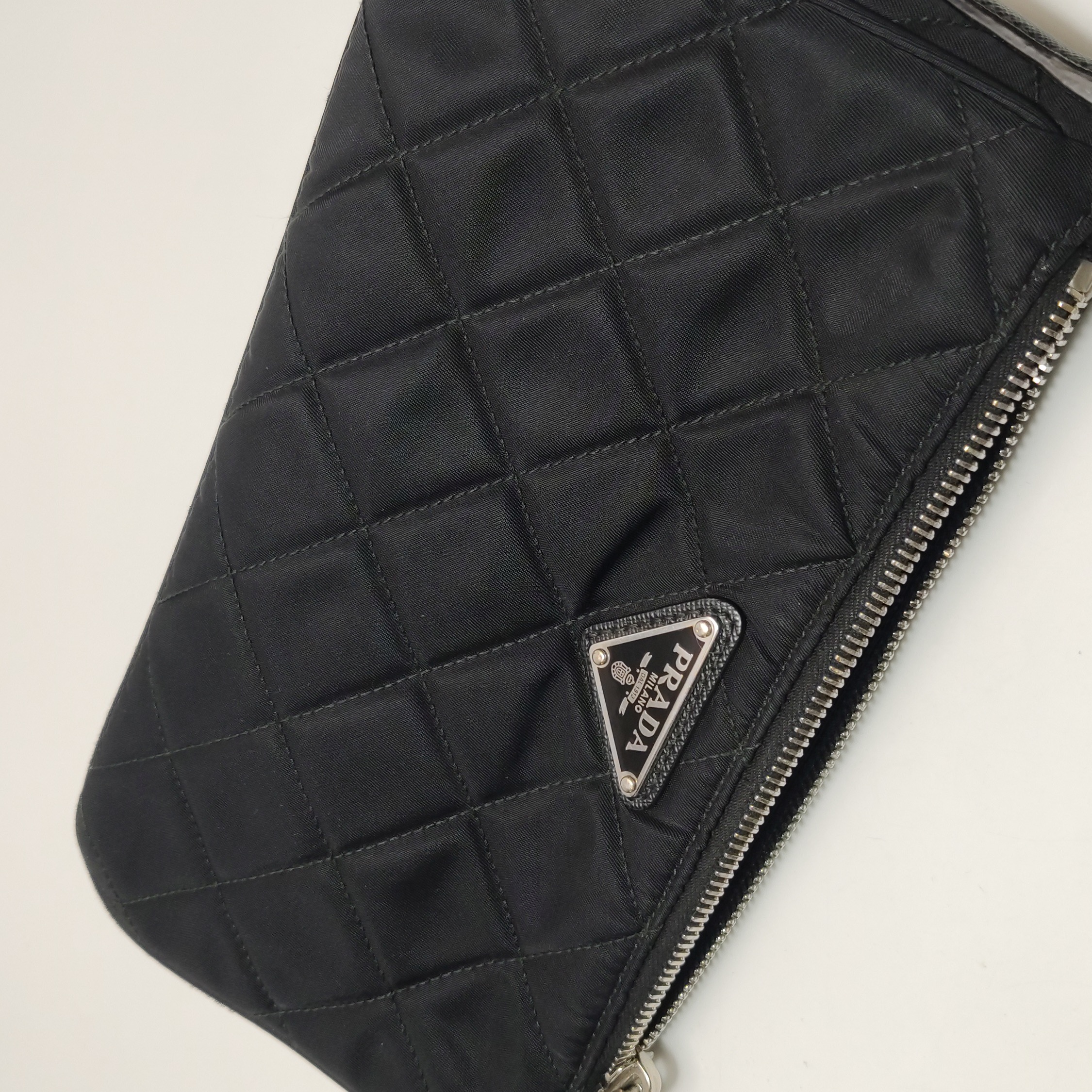 Prada Chain Zip Shoulder Bag Quilted Tessuto Small — photo 18 of 20