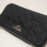 Prada Chain Zip Shoulder Bag Quilted Tessuto Small — thumbnail 18
