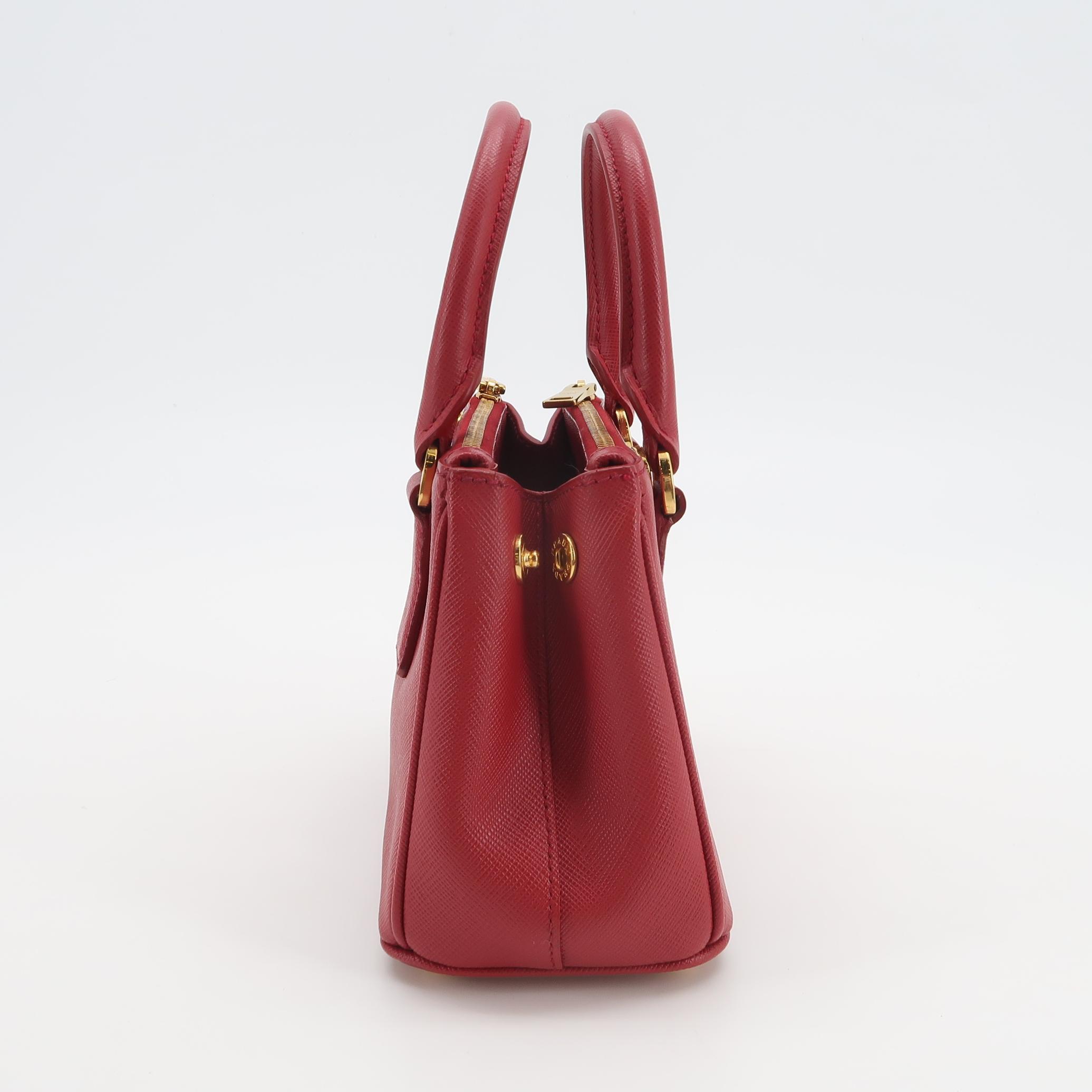 Prada Galleria Double Zip Tote Saffiano Leather Mini — photo 4 of 16