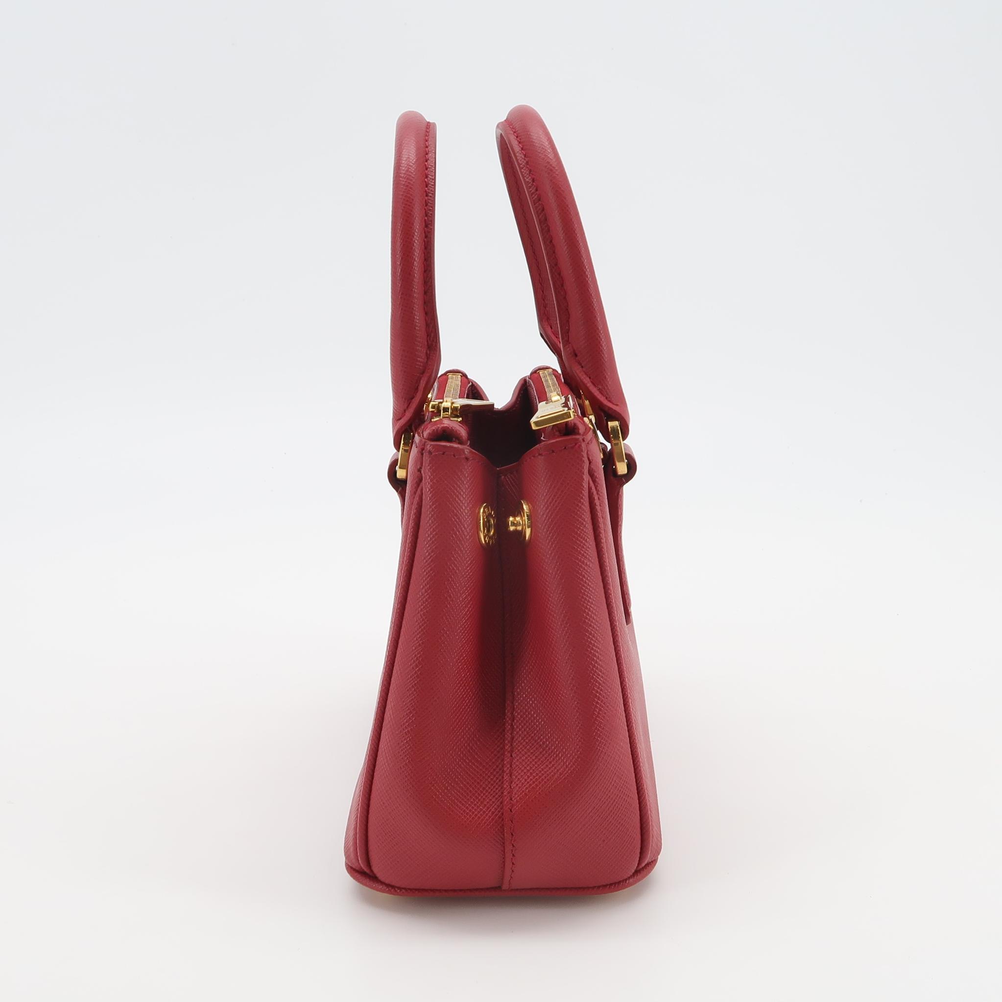 Prada Galleria Double Zip Tote Saffiano Leather Mini — photo 5 of 16