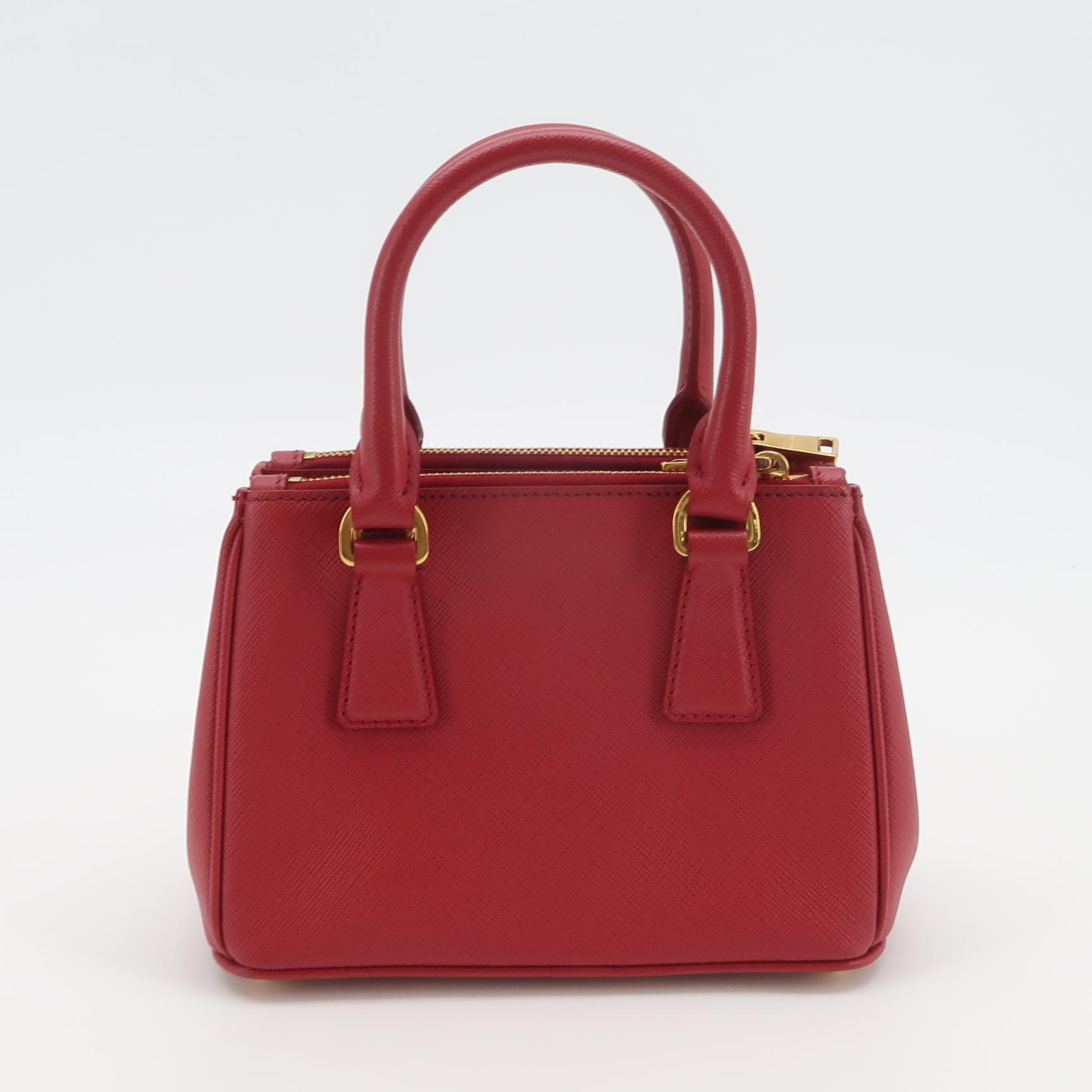 Prada Galleria Double Zip Tote Saffiano Leather Mini — photo 3 of 16