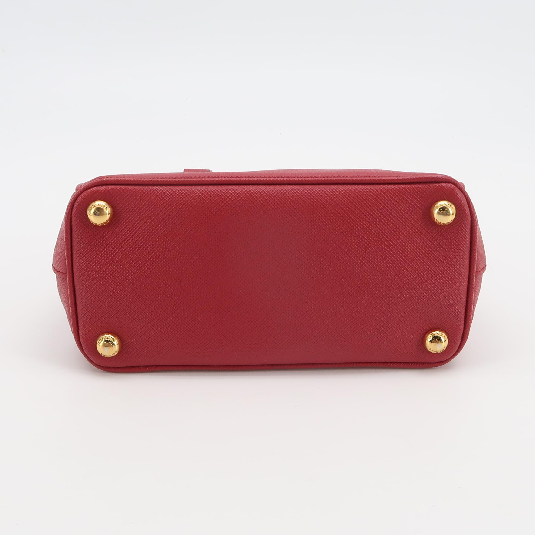 Prada Galleria Double Zip Tote Saffiano Leather Mini — photo 6 of 16