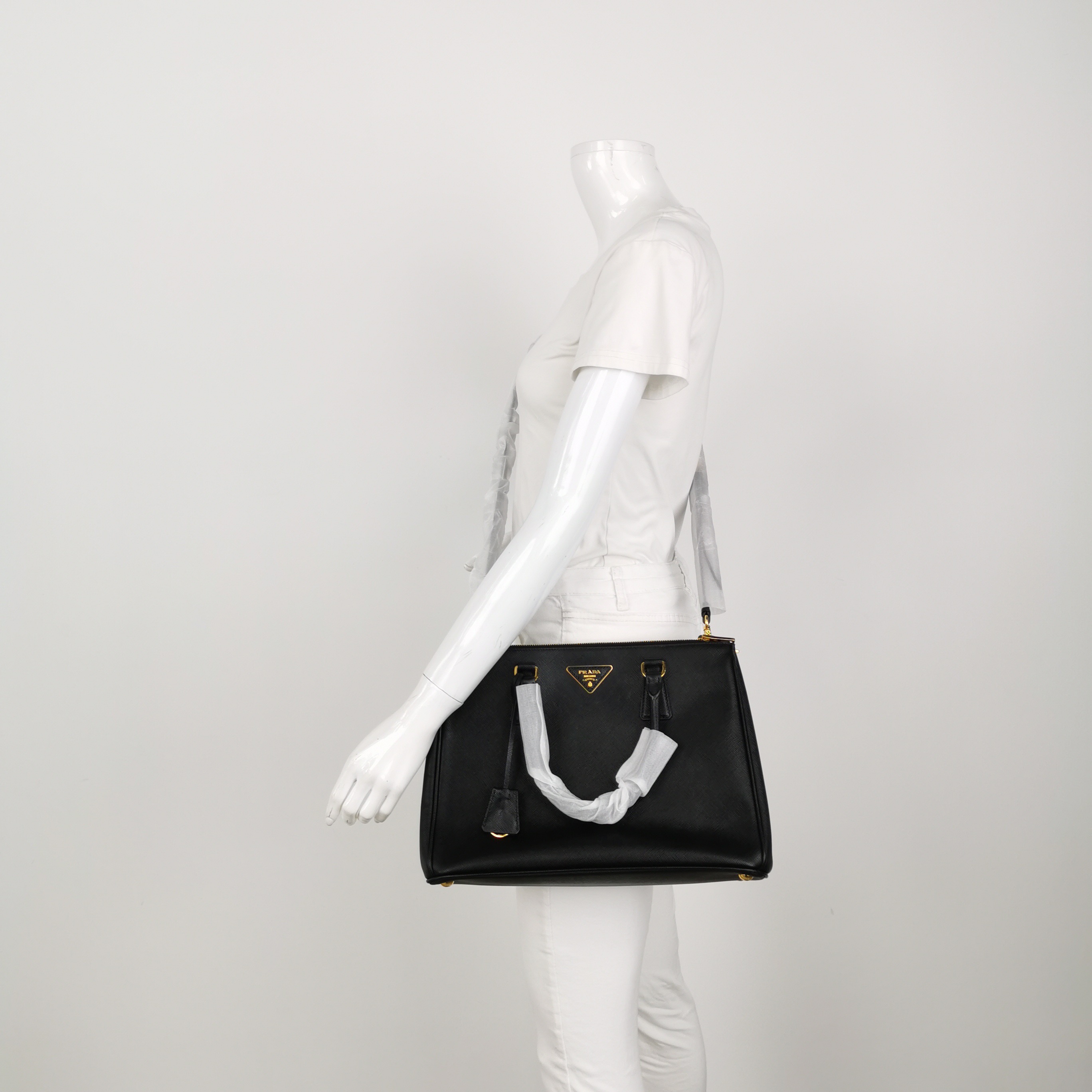 Prada Galleria Double Zip Tote Saffiano Leather Large — alternate view