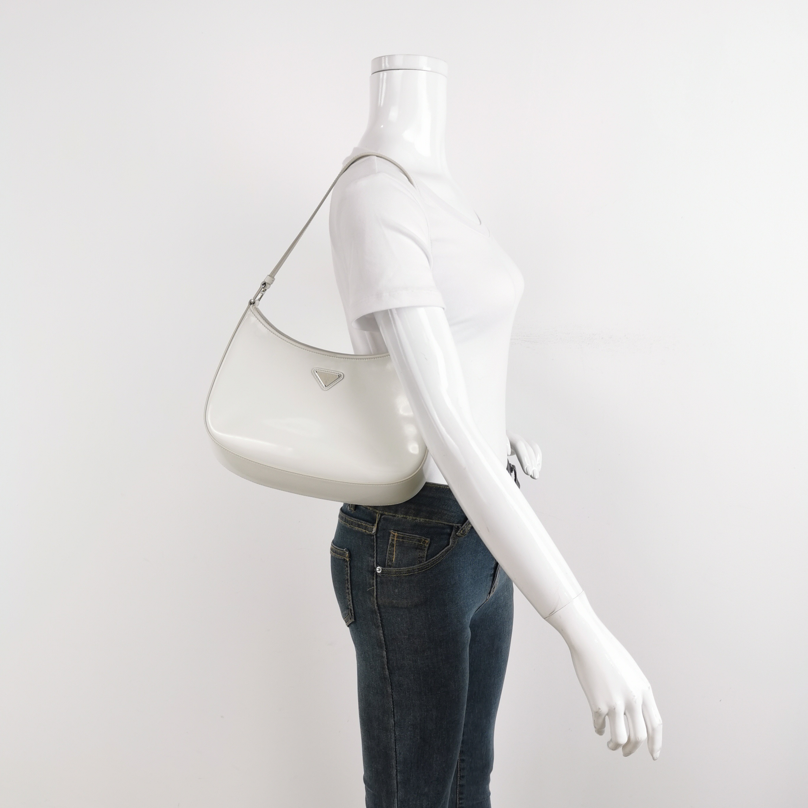 PRADA Cleo Shoulder Bag Spazzolato Leather Medium — alternate view