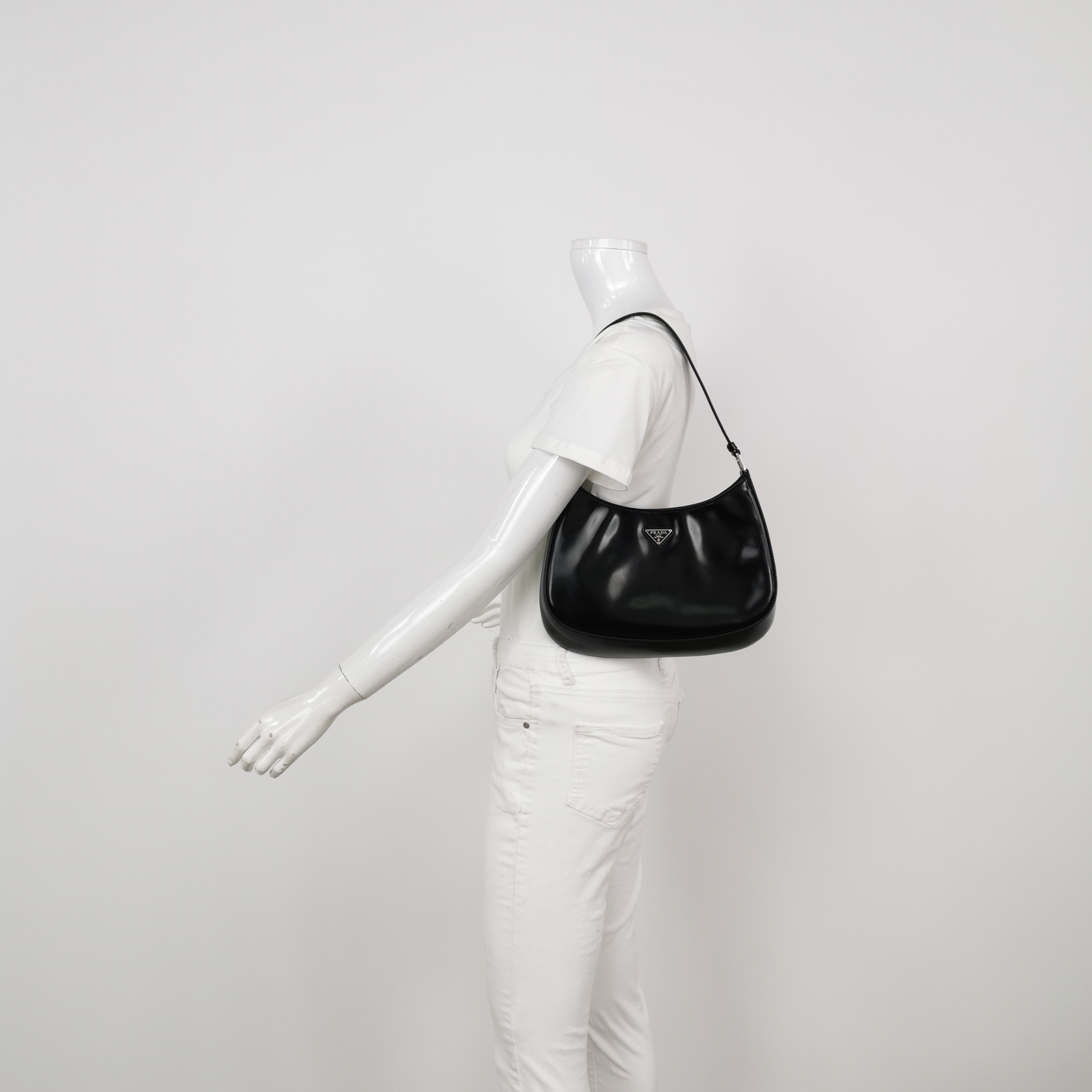 PRADA Cleo Shoulder Bag Spazzolato Leather Medium — alternate view