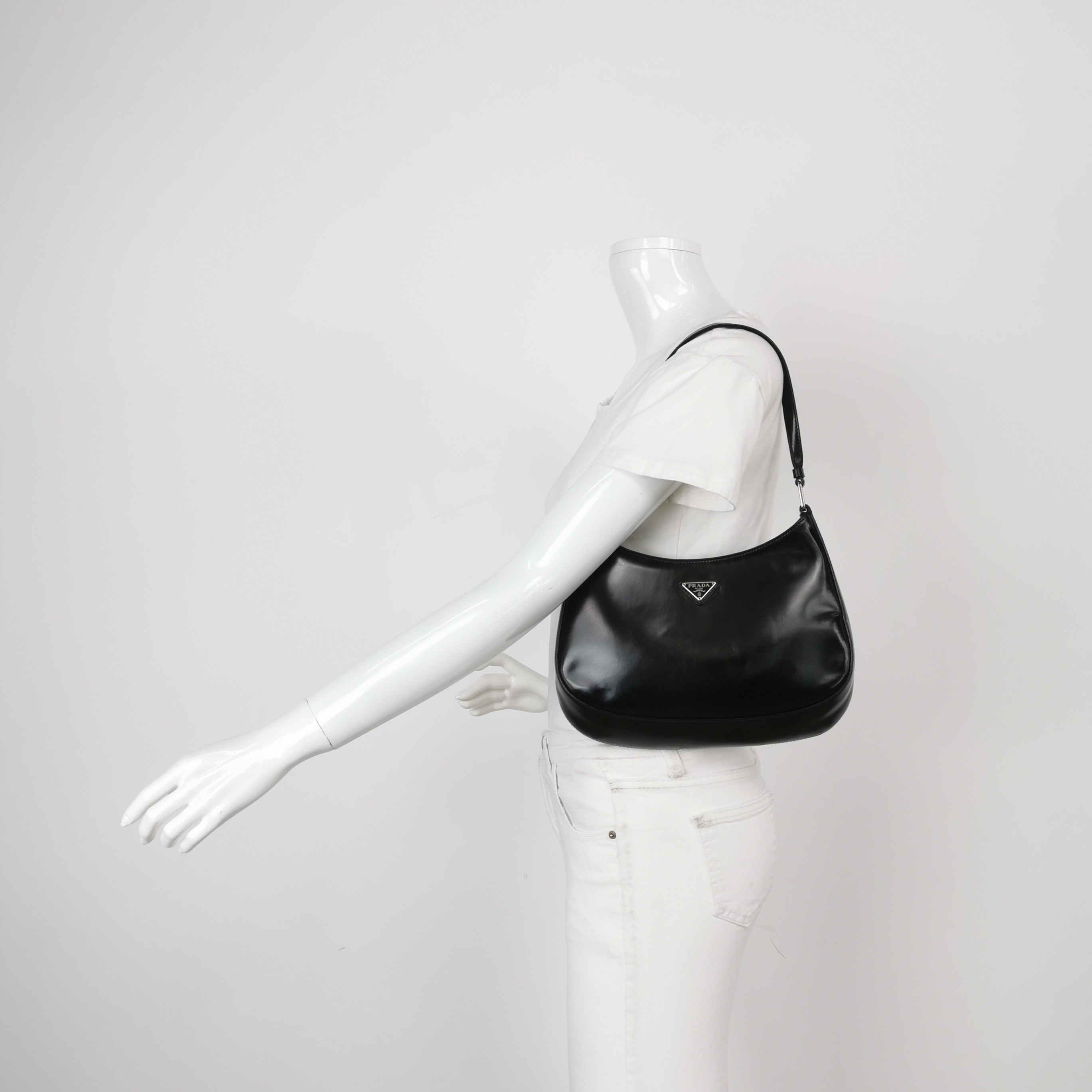PRADA Cleo Shoulder Bag Spazzolato Leather Medium — alternate view