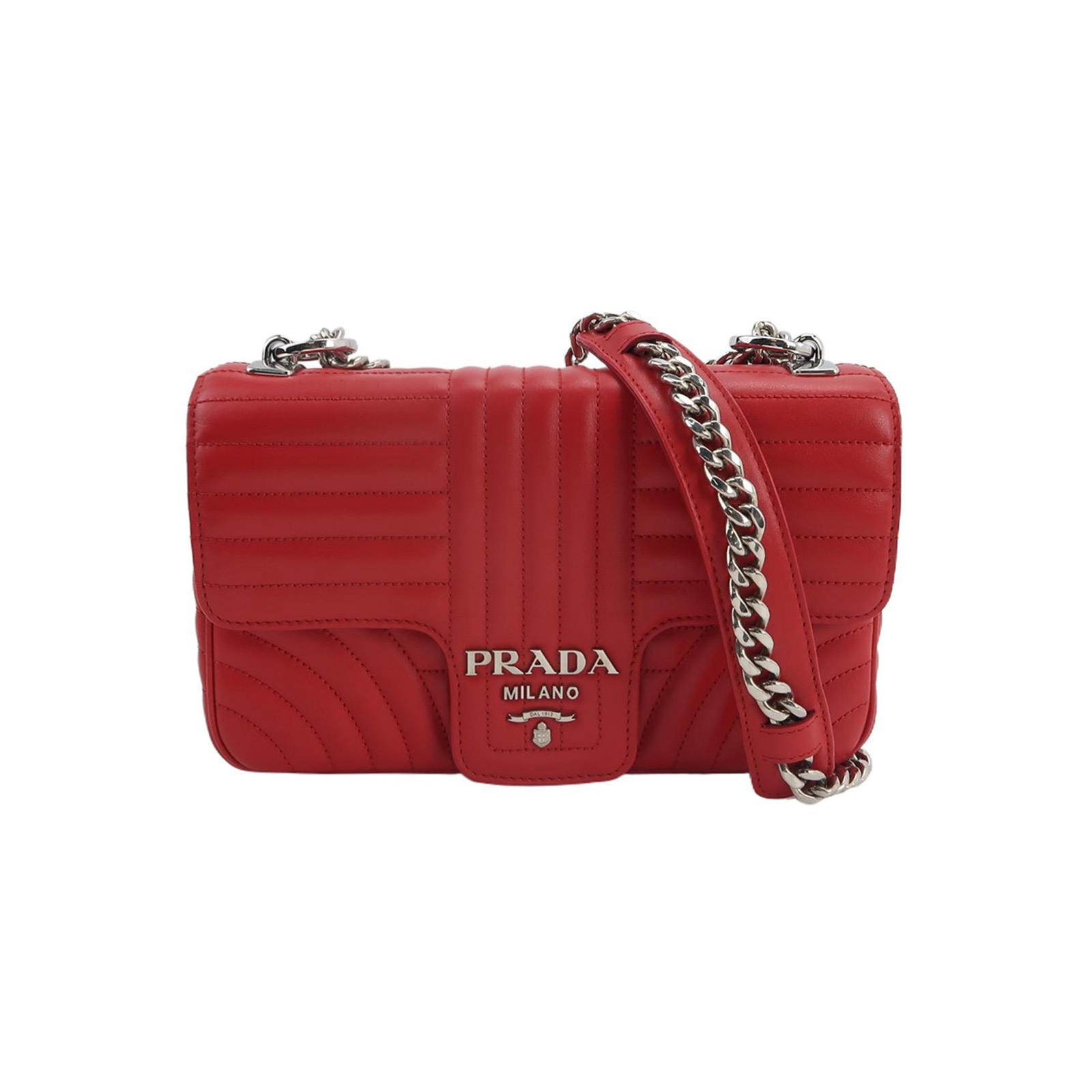Prada Chain Flap Shoulder Bag Diagramme Quilted Leather Medium — photo 1 of 16