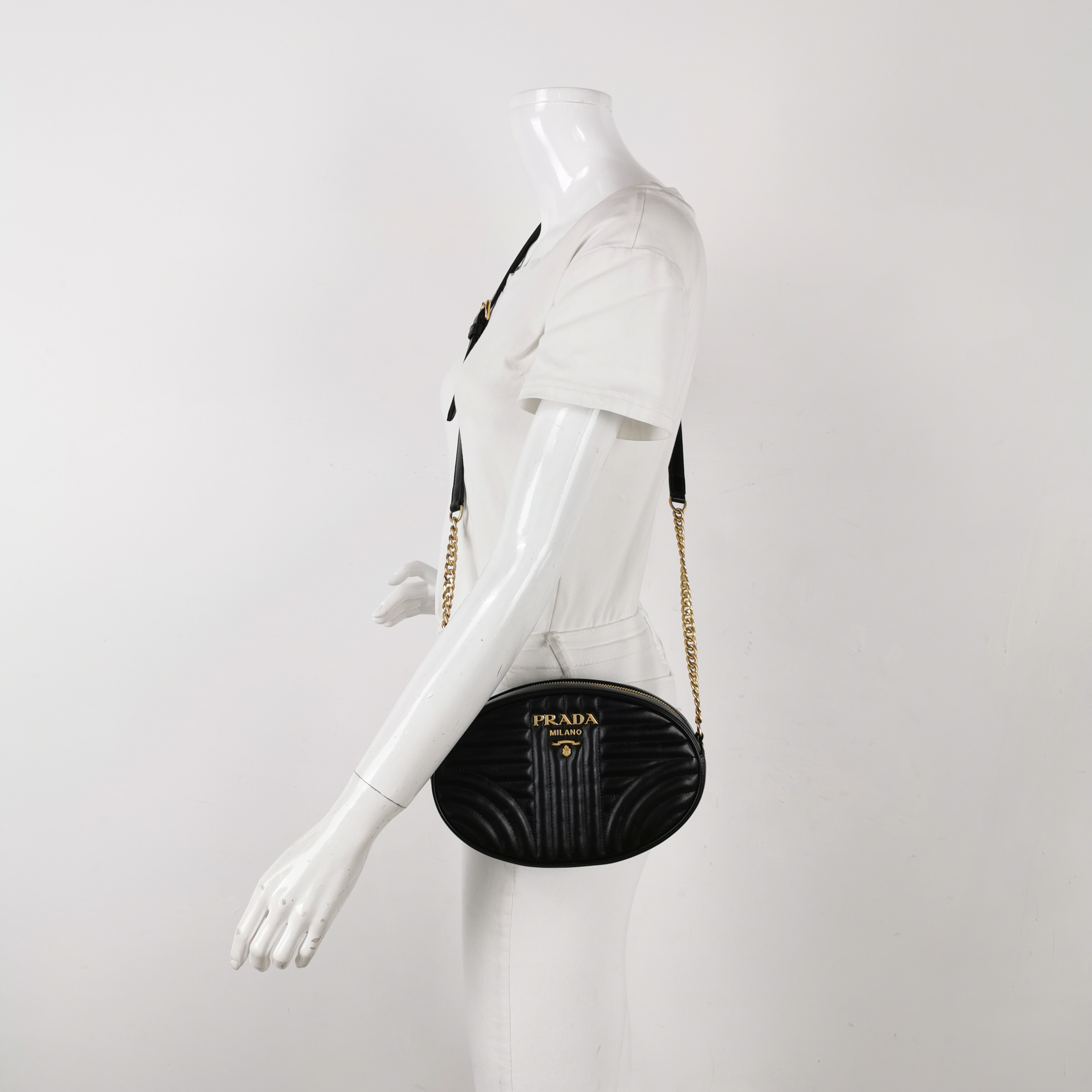 Prada Crossbody Bag Diagramme Quilted Leather — alternate view