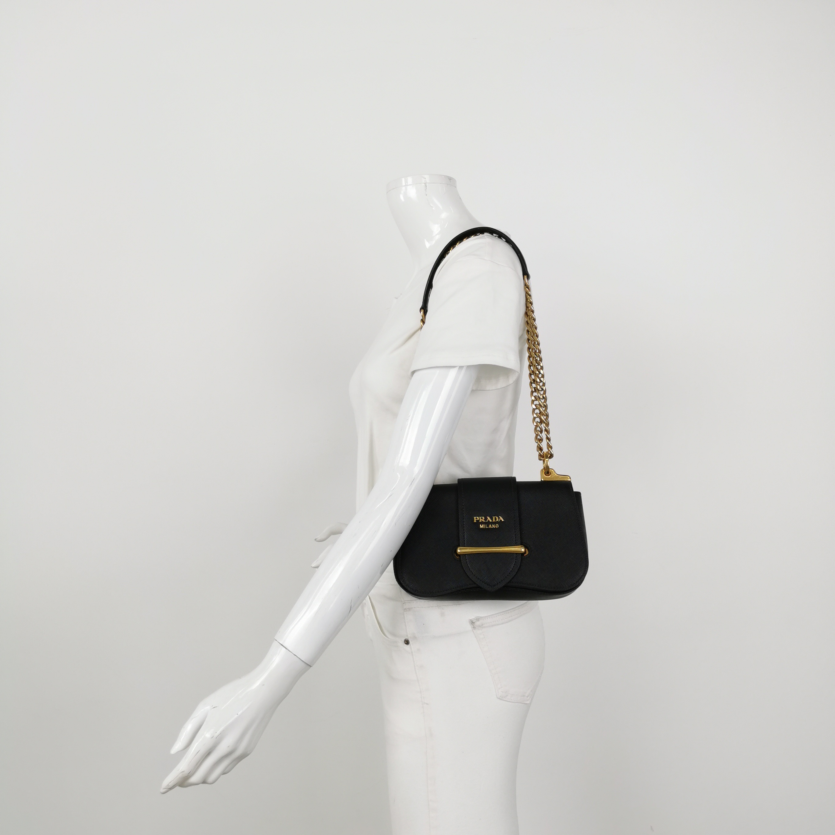Prada Sidonie Chain Shoulder Bag City Calf — alternate view