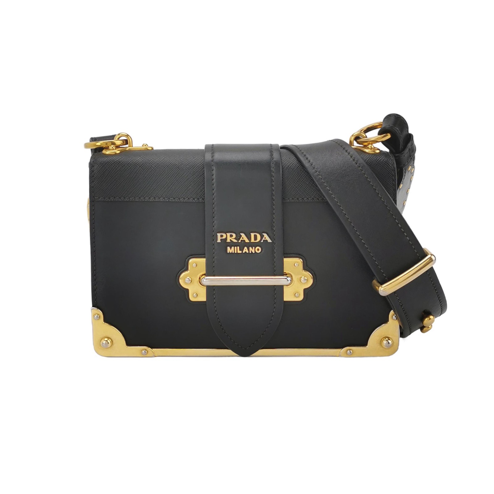 Prada Cahier Crossbody Bag Leather and Saffiano Leather Small — photo 1 of 17