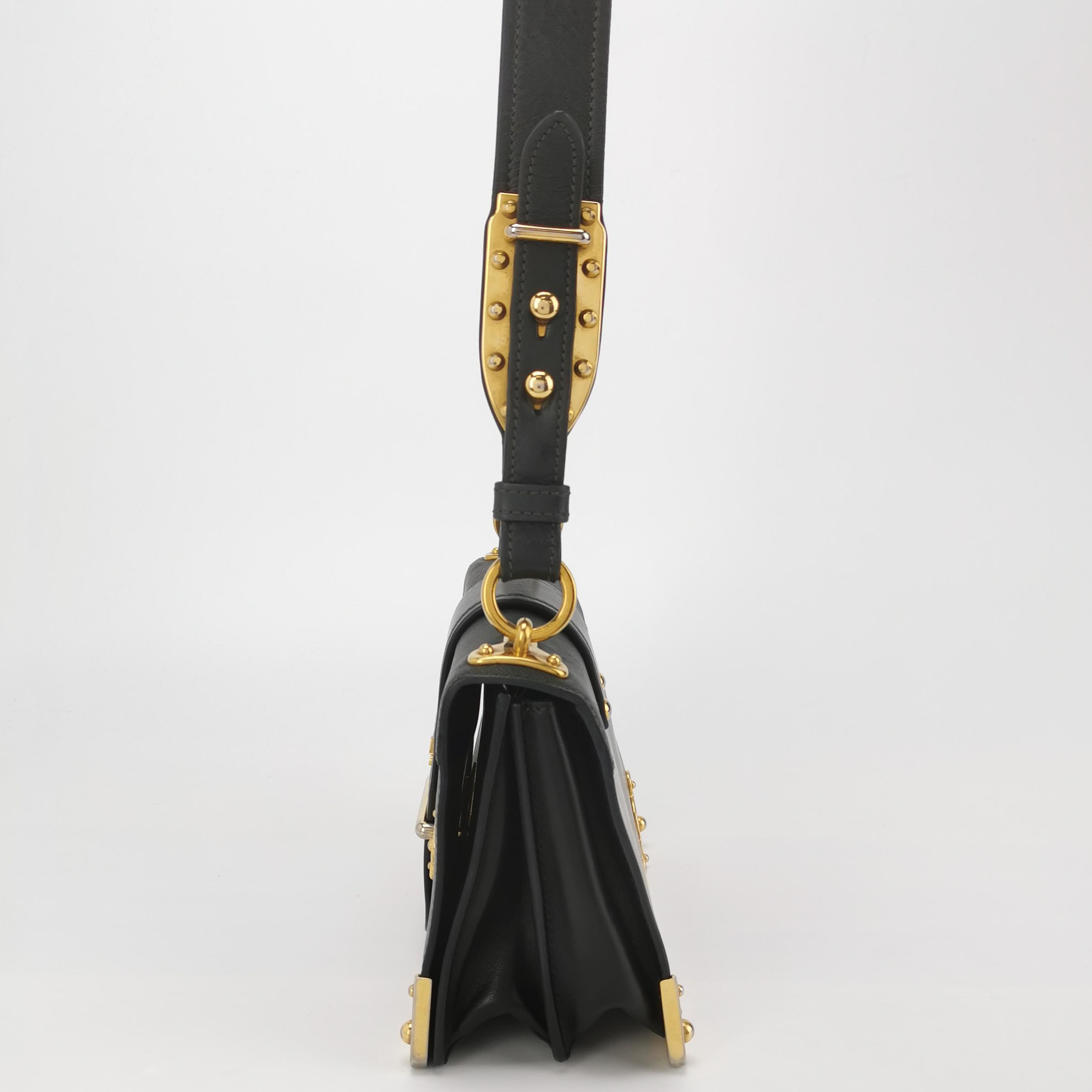 Prada Cahier Crossbody Bag Leather and Saffiano Leather Small — photo 4 of 17