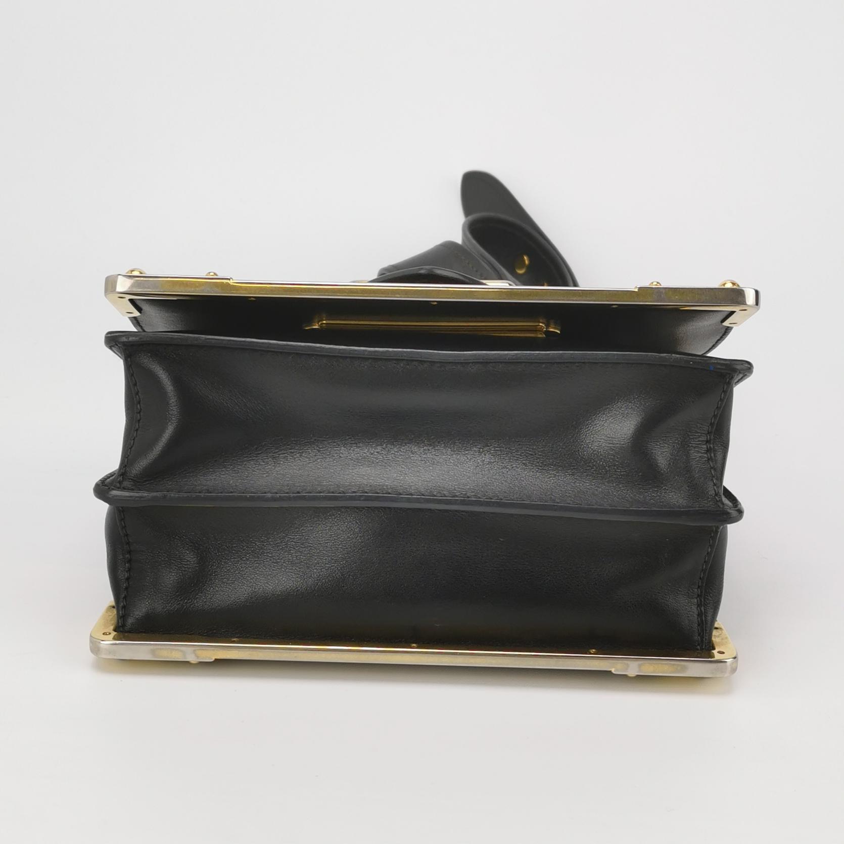 Prada Cahier Crossbody Bag Leather and Saffiano Leather Small — photo 6 of 17