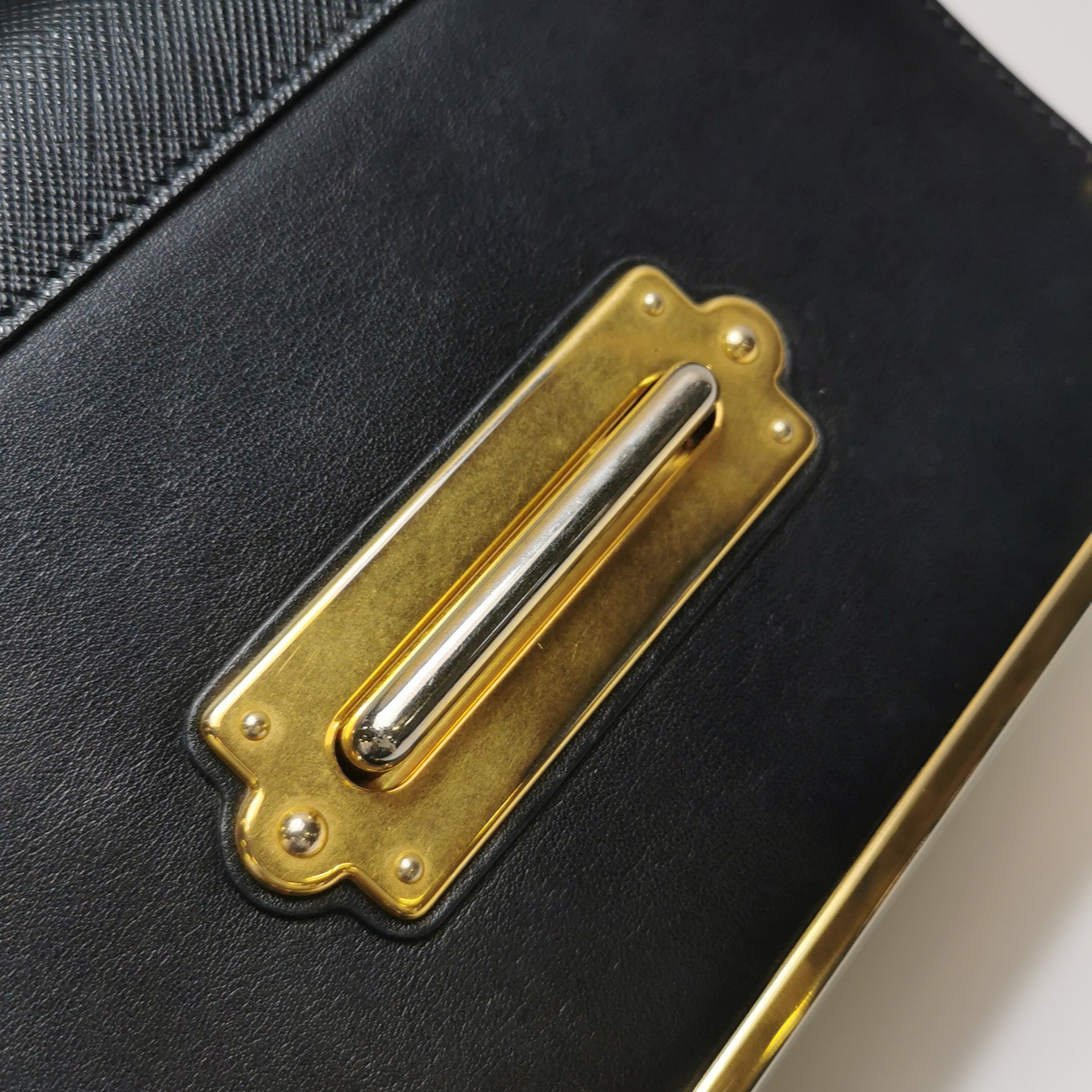 Prada Cahier Crossbody Bag Leather and Saffiano Leather Small — photo 10 of 17