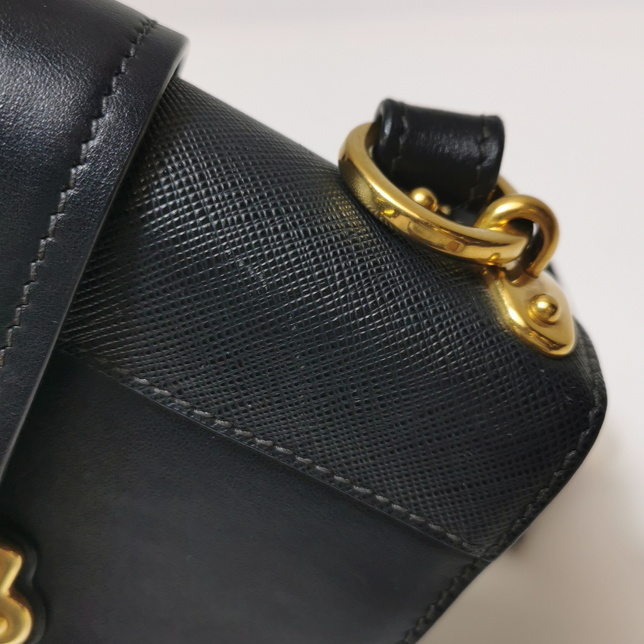 Prada Cahier Crossbody Bag Leather and Saffiano Leather Small — photo 12 of 17